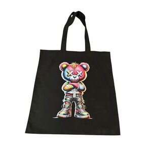 NEW canvas tote shoulder bag custom graphic handmade W 14 H 16 SH 11 inches